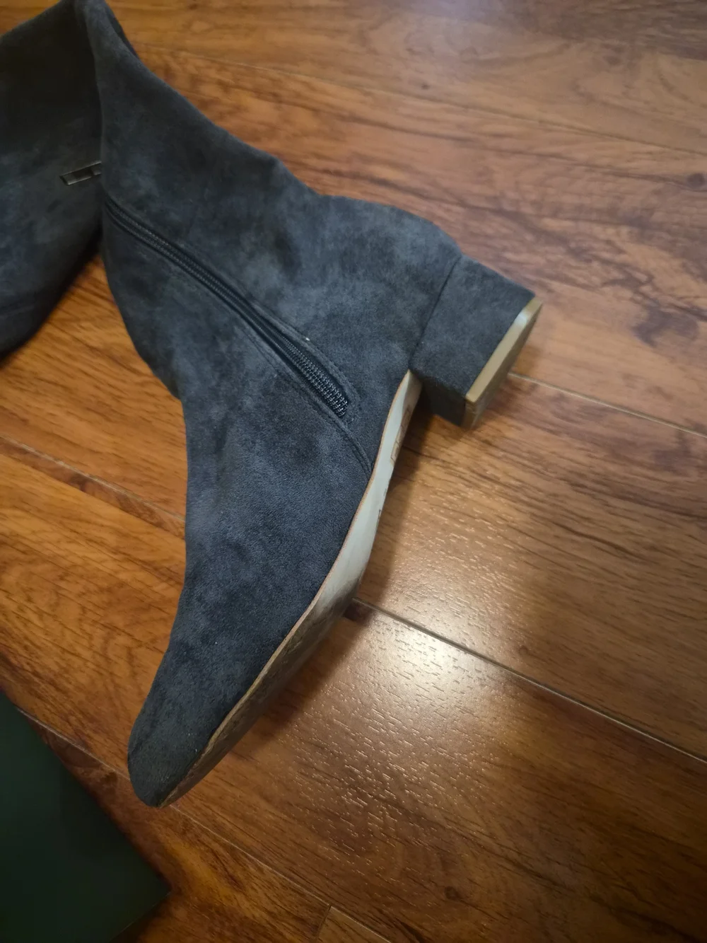 Anthropologie Charcoal Gray Over-the-Knee Suede Boots